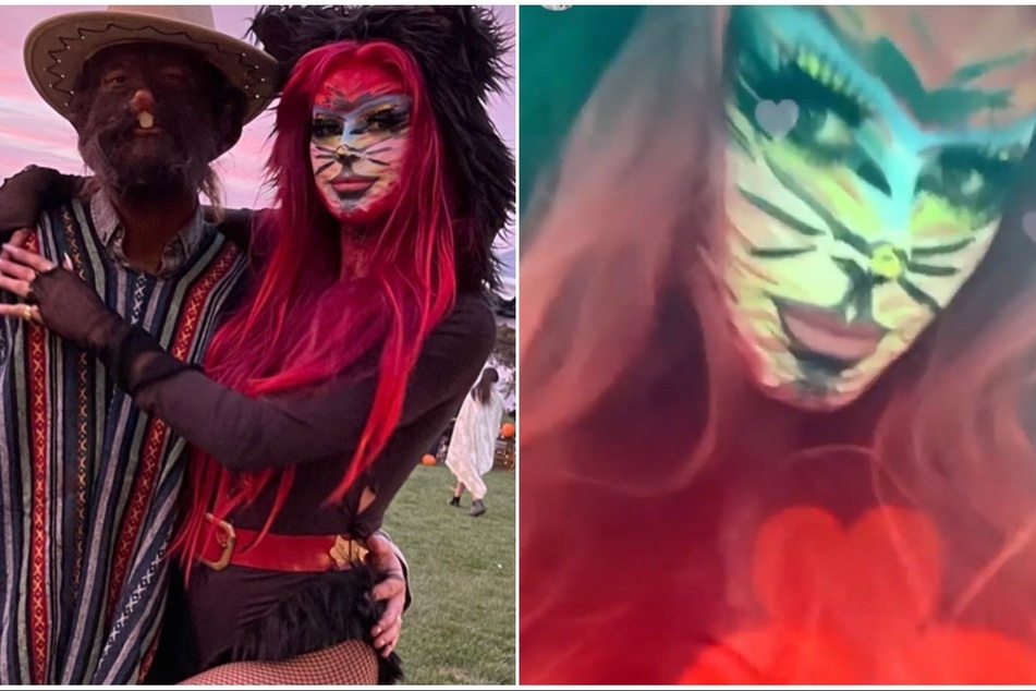 For Halloween, Heidi Klum fully transformed into a sexy cat-like monster while her husband, Tom