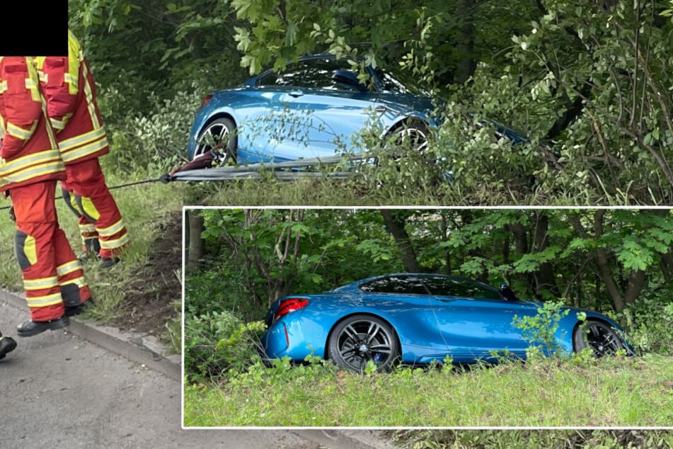 Beim Abbiegen zu stark beschleunigt: BMW-Fahrer landet mit PS-Monster fast im Fluss!