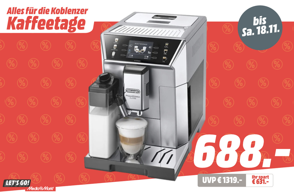 DeLonghi PrimaDonna Class ECAM550.65.MS für 688 statt 1.319 Euro.