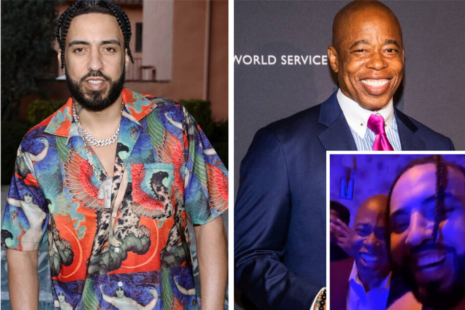 NYC Mayor Eric Adams parties with French Montana