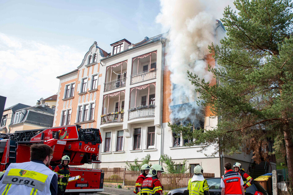 Am Montagnachmittag brannte ein Mehrfamilienhaus in Zittau.