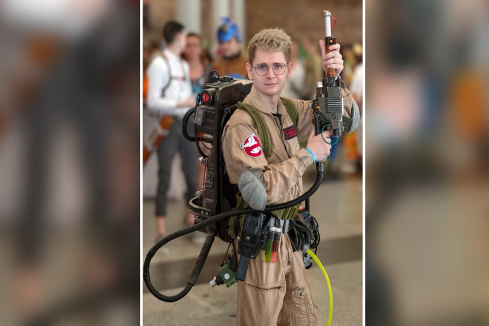 Dominik (37) war als Ghostbuster dem Übernatürlichen in der Stadthalle auf der Spur.