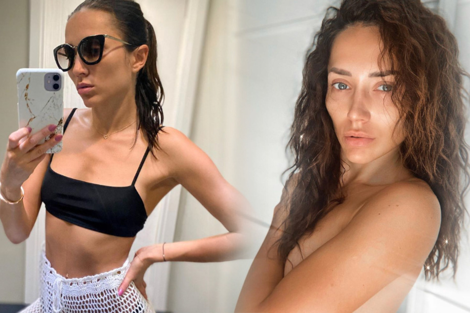Die Fotomontage zeigt zwei Bilder aus dem Instagram-Feed von Playmate Anastasiya Avilova (32).