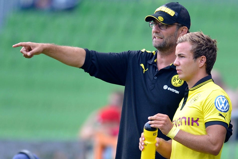 Unter Jürgen Klopp (l.) gab Mario Götze beim BVB sein Bundesligadebüt, gewann mit ihm zwei Deutsche Meisterschaften und einmal den DFB-Pokal.