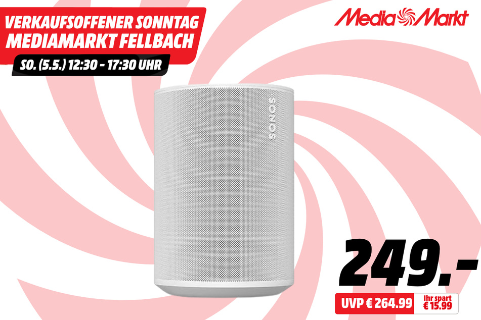 Sonos-Lautsprecher für 249 statt 264,99 Euro.