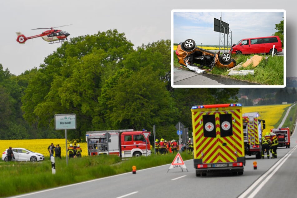 Unfall auf der B6: Retter müssen Rentner (83) aus Opel schneiden
