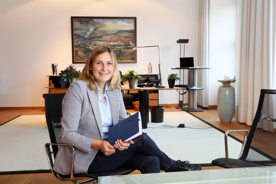 Hier arbeitet die Stadtchefin: Constance Arndt (43, Bürger für Zwickau) ist seit dem 1. November neue Oberbürgermeisterin von Zwickau.