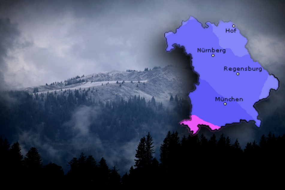 Ab Montag fällt vor allem an den Alpen kräftiger Regen. (Bildmontage)