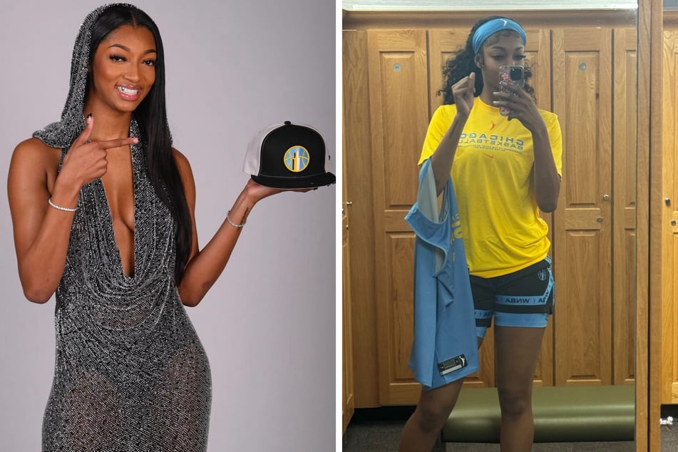 Angel Reese gave fans a sneak peek of herself rocking her new blue-and-yellow uniform, taking her love for the Chicago Sky to new heights!