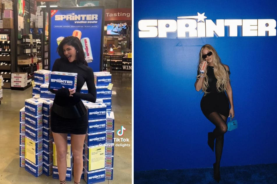 Khloé Kardashian (r.) joined little sister Kylie Jenner to celebrate the launch of Sprinter in Los Angeles.