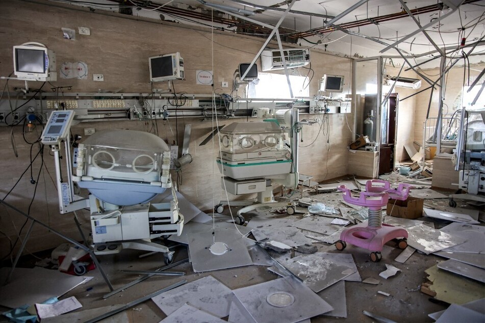 Infant incubators are pictured at the ransacked neonatal intensive care unit inside the heavily-damaged Kamal Adwan hospital in Beit Lahia in the northern Gaza Strip on January 20, 2025.