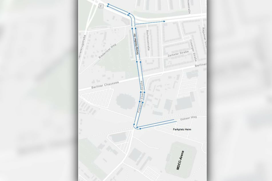 Nach dem Spiel werden drei Straßen doppelspurig befahrbar sein, um den Verkehr zu regulieren.