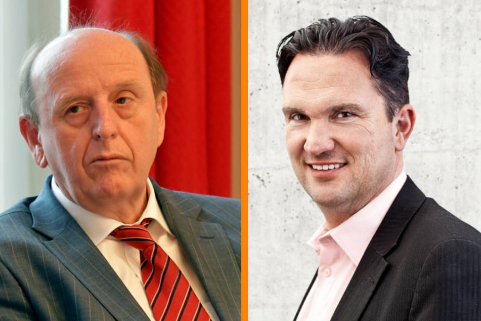 andrat Christoph Scheurer (63, CDU, F.l.) und der Kreisvorsitzender Nico Tippelt (53, FDP, F.r.)
