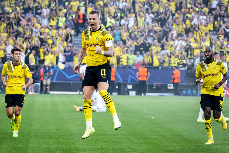 Marco Reus (33, v.) und Borussia Dortmund gewannen ihr Champions-League-Auftaktspiel souverän.