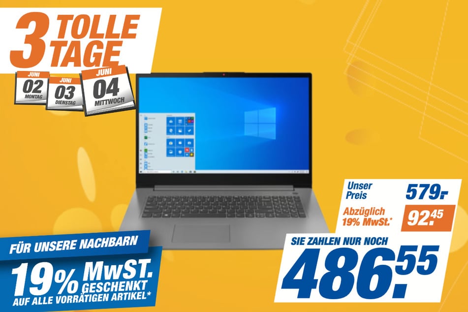 Lenovo IdeaPad 3 17ALC6
für 486,55 statt 579 Euro.