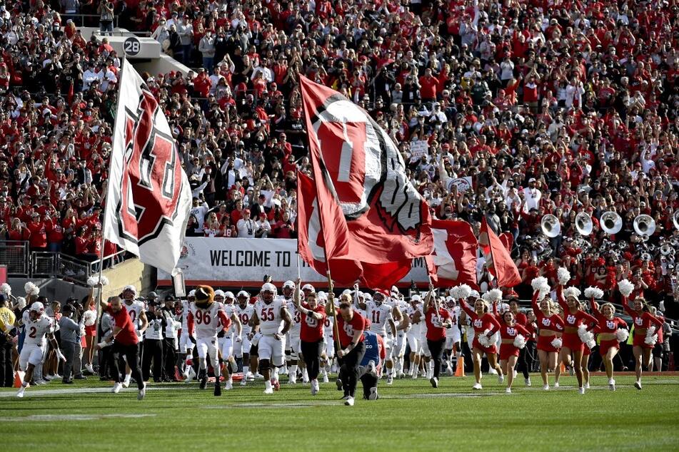 The Utah Utes take the field prior to a game against the Ohio State Buckeyes in the Rose Bowl Game at Rose Bowl Stadium.