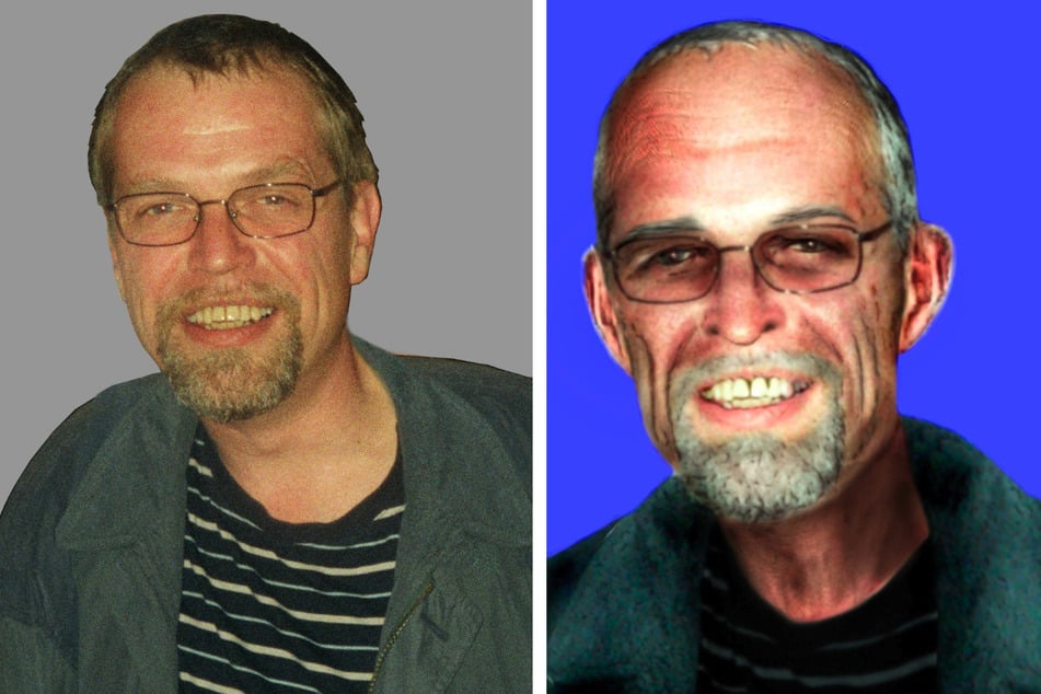 Das erste Foto aus dem Jahr 2002 zeigt den mutmaßlichen Ex-RAF-Terrorist Ernst-Volker Staub (69). Das zweite zeigt, wie er heute aussehen soll.