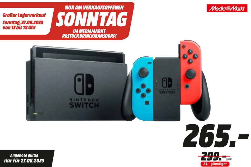 Nintendo Switch für 265 Euro.