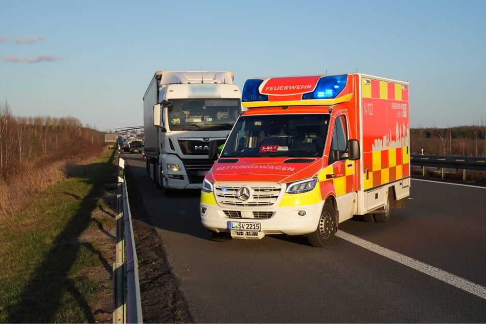 Auch ein Rettungswagen war vor Ort.