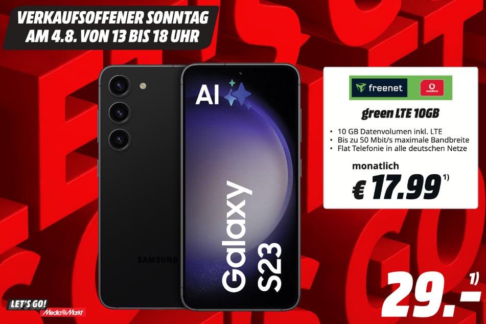 Samsung Galaxy S23 5G für 29 Euro im Tarif.