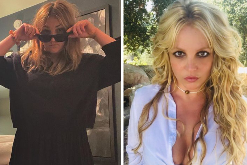 Britney Spears (r) slammed those who haven't been there for her in an emotional Instagram post, which many thought pointed to her sister Jamie Lynn (l).