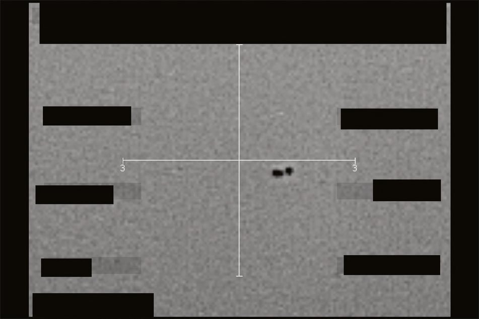 This handout image released by the Department of Defense on Friday shows what the Department of Defense and FBI say is an infrared still image derived from a US military system showing unidentified object(s) over the western US in September, 2025.