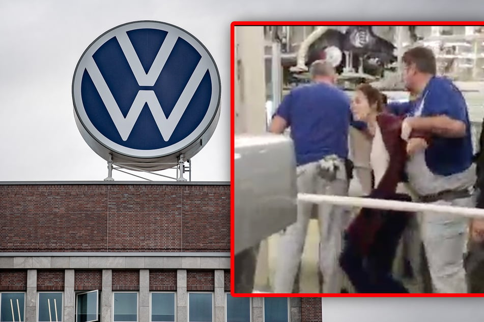 Klimaaktivisten schlagen in VW-Werk zu: Festkleben scheitert!