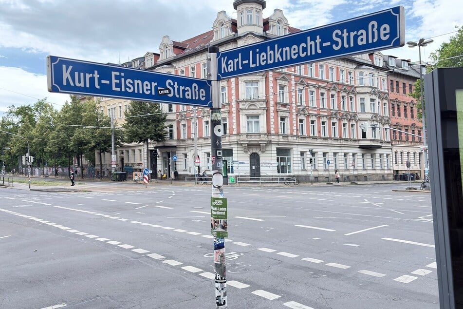 Die Kreuzung Karl-Liebknecht-/Kurt-Eisner-Straße in der Leipziger Südvorstadt sorgt seit einigen Monaten für jede Menge Frust bei Verkehrsteilnehmern.