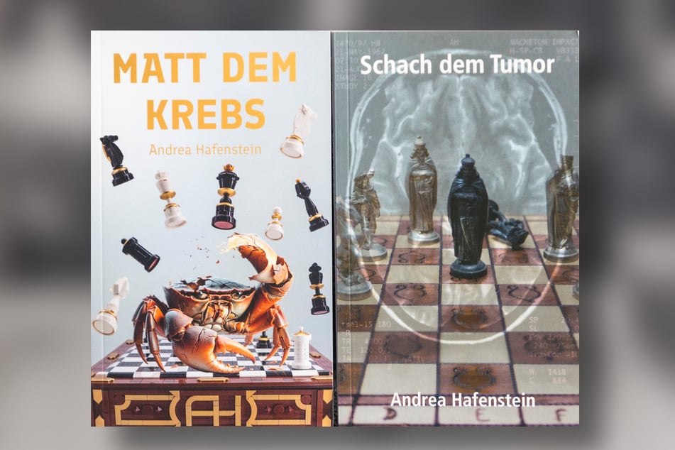 Die beiden Bücher der Autorin: "Schach dem Tumor" und "Matt dem Krebs".