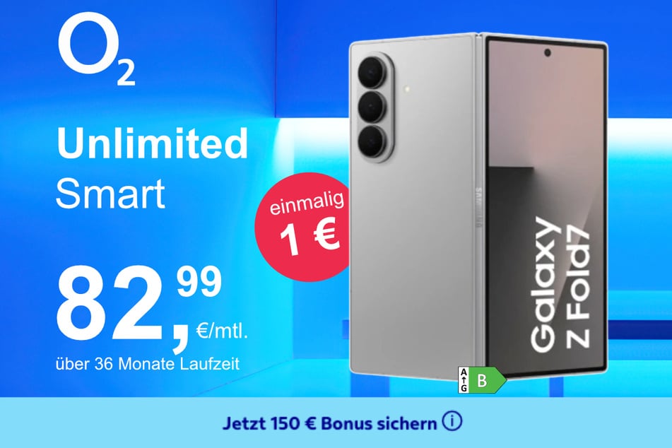 Das Samsung Galaxy Z Fold7 im o2 Mobile Unlimited Smart für einmalig 1 Euro.
