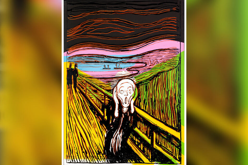 Pop-Art-Künstler Andy Warhol (1928-1987) malte das berühmte Gemälde von Edvard Munch nach.