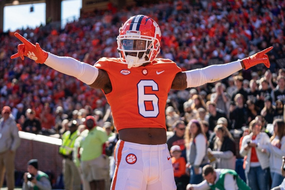 Cornerback Sheridan Jones of the Clemson Tigers reacts after a play against the Wake Forest Demon Deacons in the second quarter during their game at Clemson Memorial Stadium