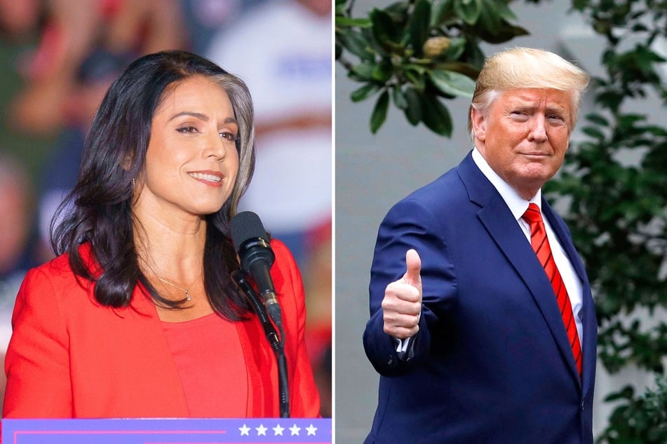 During Donald Trump's (r.) recently rally, former Democrat Tulsi Gabbard caught the former president off guard by revealing her switch to the Republican Party.