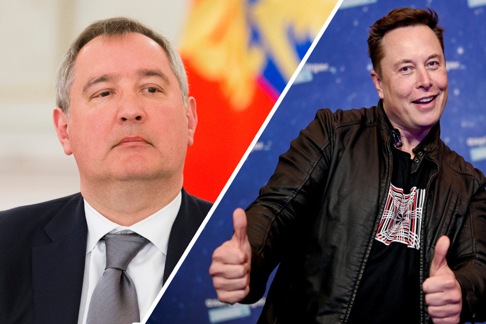 Dmitri Rogosin (58, l.) pöbelt gerne, Elon Musk (50) nahm es sportlich.