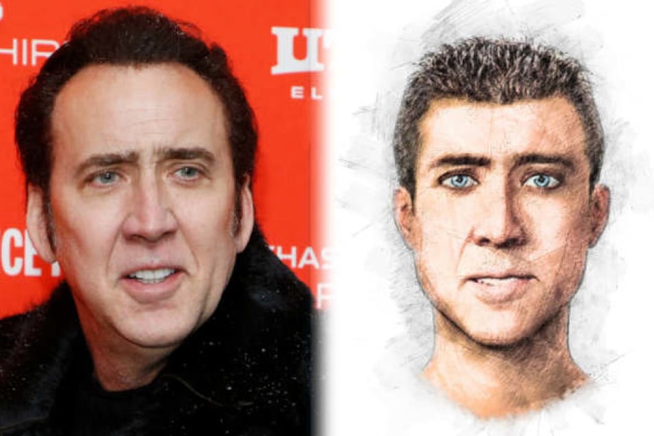 Das Phantombild der Polizei erinnert an den berühmten Schauspieler Nicolas Cage.