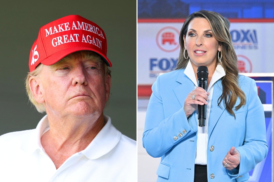 Former RNC chairwoman Ronna McDaniel (r.) recently admitted that Donald Trump lost the 2020 elections after years of pushing his false election denialism.