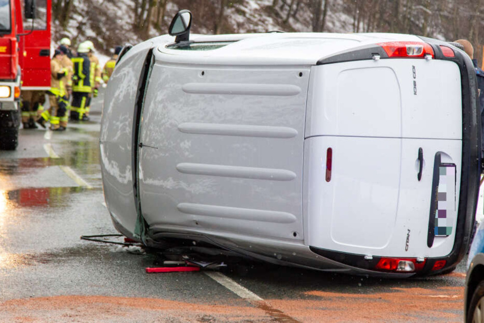 Weit kam der Räuber mit dem Transporter nicht.