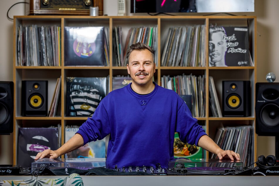 In seinem Studio kann Tino Piontek auch seine DJ-Sets vorbereiten.