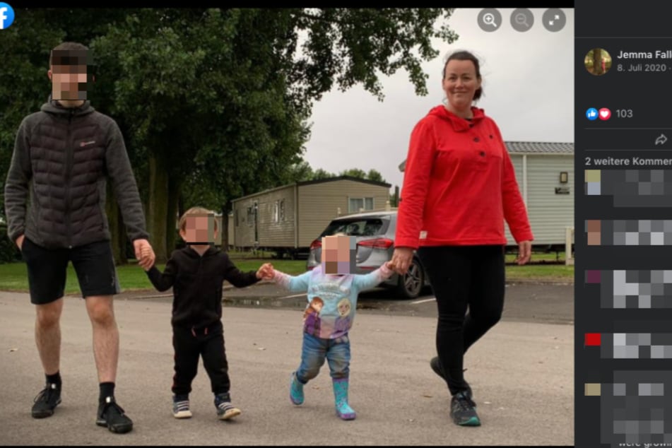 Jemma mit ihren drei Kindern (v.l.n.r.) Louis (17) Magnus (4) und Bronwen (3).