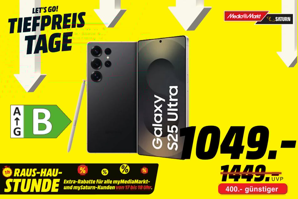 Samsung Galaxy S25 Ultra für 1.049 statt 1.449 Euro.