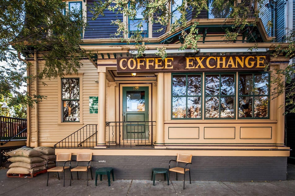 Patrons at this coffee shop got a shocking visit from a hawk when it crashed through the front window!