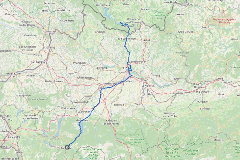 Etappe 1 / Bad Ischl – Lipno nad Vltavou / 172 km / 1.584 hm