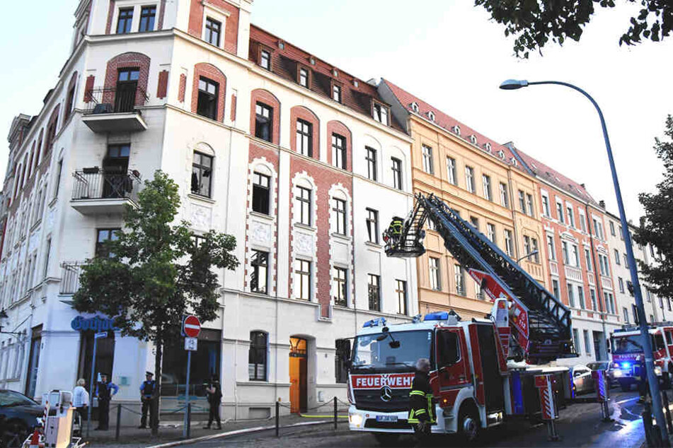 Im 2. Obergeschoss des Wohnhauses in Görlitz brach das Feuer aus.