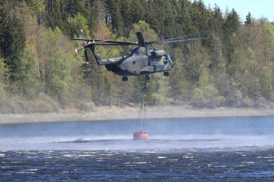 In Saaldorf war am Donnerstag ein Bundeswehrhubschrauber im Einsatz.