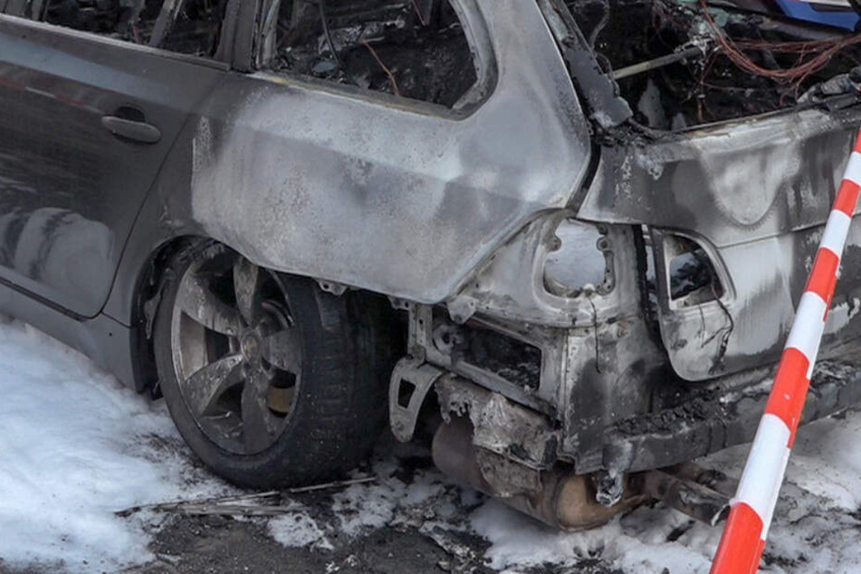 Der Fahrer kam mit seinem Auto von der Straße ab und krachte gegen einen Baum, dann ging das Auto in Flammen auf. (Symbolbild)