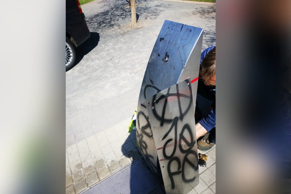 Beim Trinkwasserbrunnen am Alaunplatz ist vorerst kein Betrieb möglich.