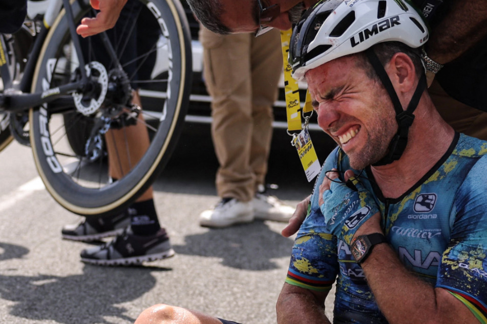 Das bittere Aus: Auf der achten Etappe der diesjährigen Tour de France stürzte Cav und muss verletzt aufgeben.