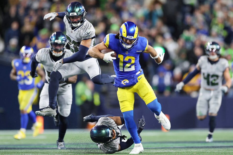 Der Garant für Raumgewinn: Rams-Receiver Puka Nacua (Nr. 12) gilt als eine der besten Offense-Waffen in der Liga.