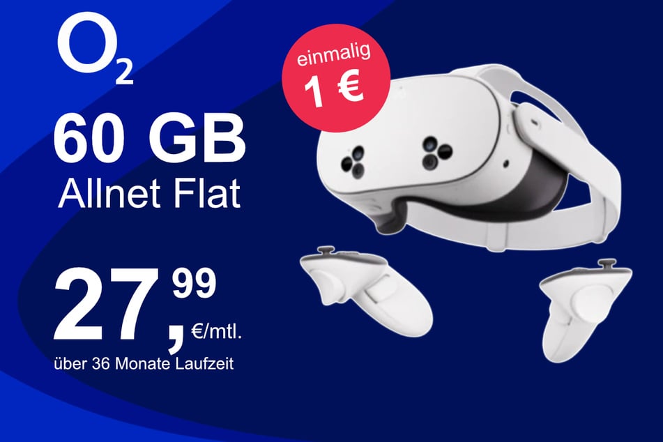 Die Meta Quest 3s im o2 Mobile M inkl. 60 GB+ für einmalig nur 1 Euro.