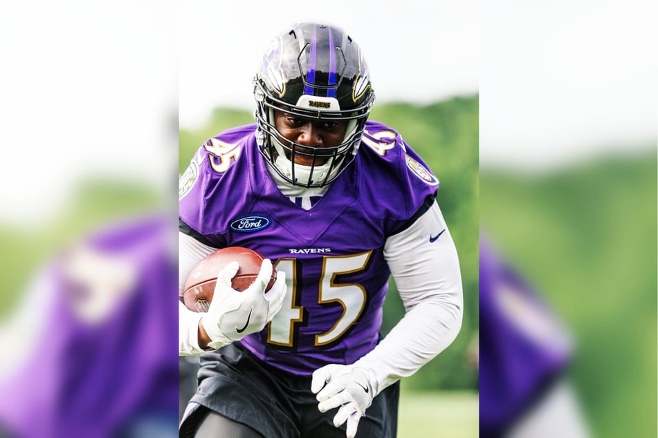 Christopher "Chris" Ezeala (30) als Fullback bei den "Baltimore Ravens".